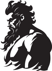 Sea God Symbol Poseidons Black Vector Icon in 80 Words Tidal Titan Poseidons Logo Design Resplendent in Black