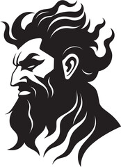 Trident Triumph Poseidons Regal Icon in Elegant Black Poseidons Majesty Vector Logo Design Resplendent in Black