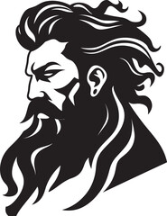 Sea Sovereign Poseidons Vector Logo Resplendent in Black Poseidons Pose Black Icon Design Emerges with 80 Words © BABBAN