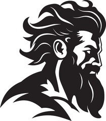 Tidal Titan Poseidons Logo Design Resplendent in Black Poseidons Embrace Black Iconic Logo in 80 Words or Less