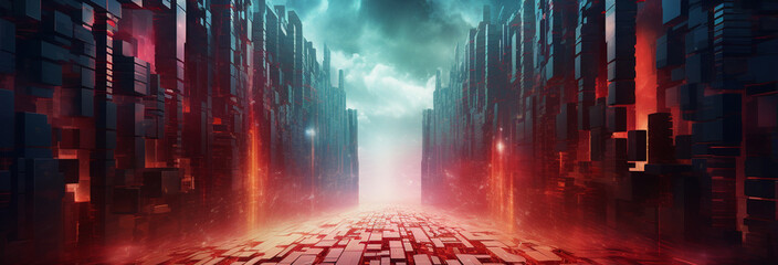 Fototapeta premium abstract background with geometric elements