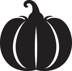 Ghostly Glow Elegant Vector Design of Black Pumpkin Icon Harvest Shadows Black Iconic Pumpkin Vector Design