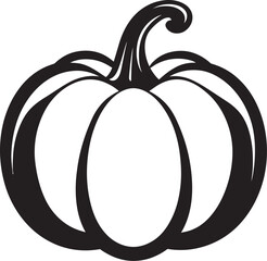 Phantom Pumpkin Elegant Black Vector Pumpkin Icon Design Eerie Emblem Minimalistic Pumpkin Icon Design in Black Vector