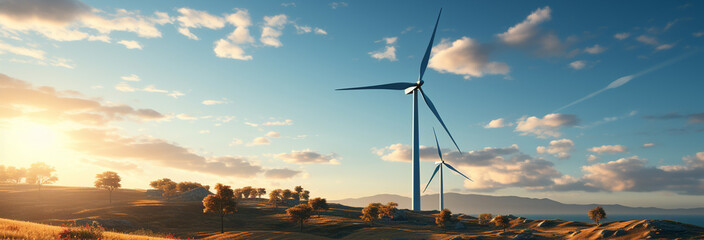 green energy and wind turbine