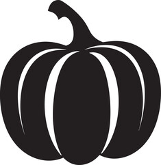 Harvest Moon Pumpkin Icon Design in Black Vector Phantom Pumpkin Elegant Vector Design of Black Pumpkin Icon