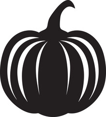 Phantom Pumpkin Elegant Vector Design of Black Pumpkin Icon Autumn Abstraction Minimalistic Pumpkin Icon Design in Black Vector