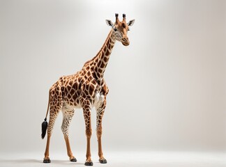 Obraz premium Ivory Giraffe Grace