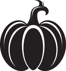 Haunting Harvest Elegant Vector Design of Black Pumpkin Icon Ghostly Glow Black Icon Design of Pumpkin Logo in Vector