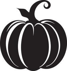 Phantom Pumpkin Black Icon Design of Pumpkin Logo in Vector Frightful Flourish Black Vector Design of Pumpkin Logo
