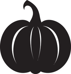 Creepy Carvings Vector Black Pumpkin Logo Icon Spooky Symmetry Black Icon of Pumpkin Logo in Vector