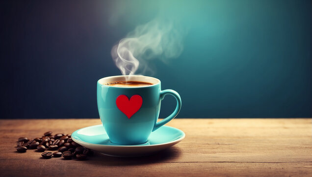 cup of coffee and heart cup of coffee with heart cup of coffee