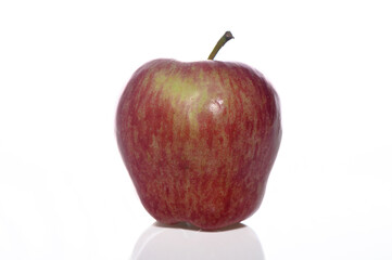 appetizing juicy red apple on a white background studio shooting 3