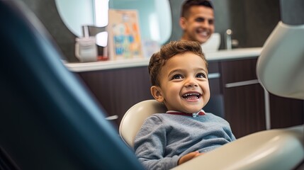 Children's dental treatment concept. generative AI