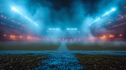 Gordijnen Stade de football de nuit © Etherbrush