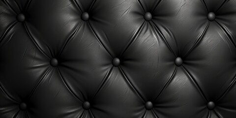 black capiton leather texture Generative AI