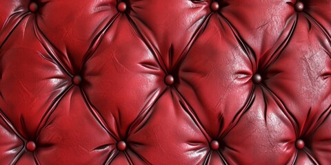 red capiton leather texture Generative AI