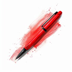 Red pen text mark illustration