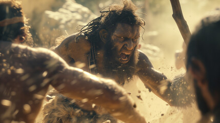 Neanderthals and Primitive Humans Battle for Territory and Resources
