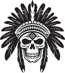 Cultural Carvings Vector Black Iconic Design for Tribal Skull Mask Emblem Ancient Rituals Vector Black Icon for Tribal Skull Mask Lineart