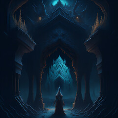 "Abandoned Old Castle: Quiet, Eerie, and Haunting Night"