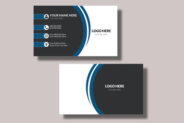 Fototapeta na wymiar Modern Business Card - Creative and Clean Business Card Template.Clean business card Vector illustration Double-sided creative business card vector design template. 