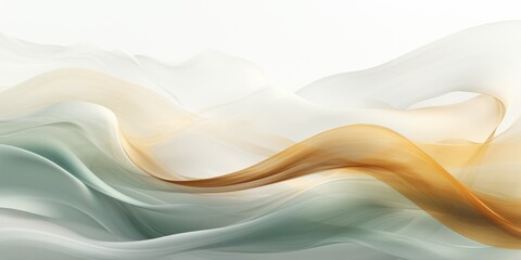 Obraz premium a white and beige background with a beige wave, in the style of light leaks, light orange and gold, light orange and light gold, serene visuals