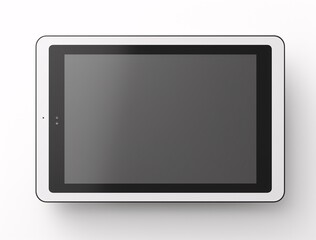 A white tablet computer with a black screen Generative AI