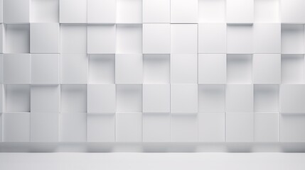 White Wall with Square Pattern Generative AI