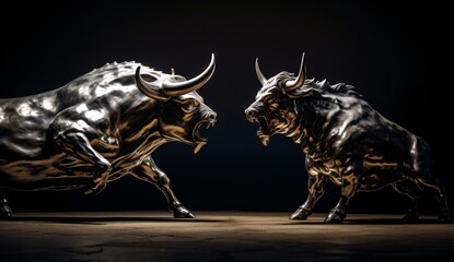 Two Bulls Face Off Generative AI