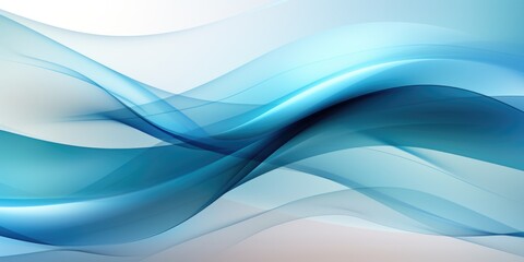 Fototapeta premium an abstract blue background with white waves, in the style of light white and light blue