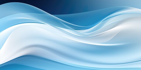 Fototapeta premium an abstract blue background with white waves, in the style of light white and light blue