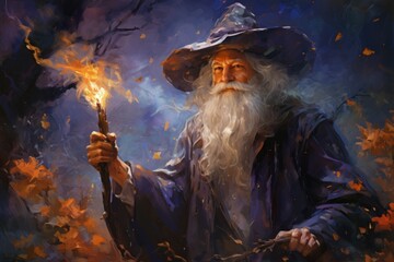 Elderly wizard - Generative AI