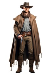 Rugged Cowboy in Western Attire, AI Generated