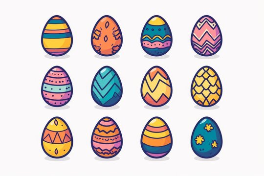 Vibrant eggs burst to life in a whimsical drawing, showcasing the beauty and diversity of art