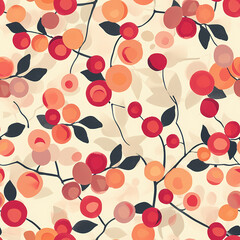 seamless pattern with berries