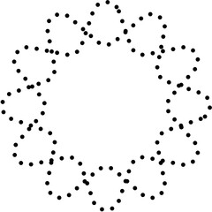 Star shape dots. Geometric element