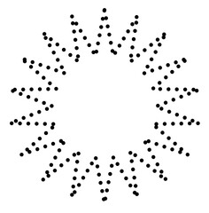 Star shape dots. Geometric element