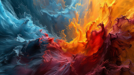 Vivid Abstract Swirls: The Heat Meets The Calm
