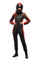 Female Race Driver, High-Speed Thrill, AI Generated