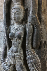 Chennai, India.  View of Arulmigu Kapaleeswarar Temple in Chennai. Details of architecture.