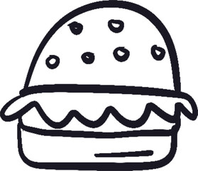 Hand drawn set of food and drinks. Design elements