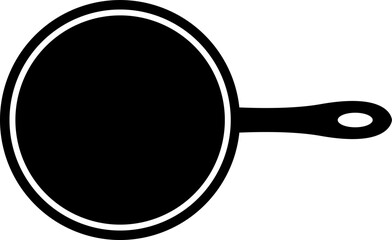 Simple Frying Pan Symbol Icon. Vector Image.