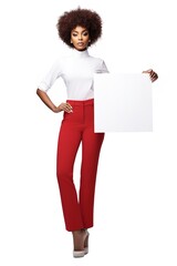 Female African Model, Signboard Display, AI Generated