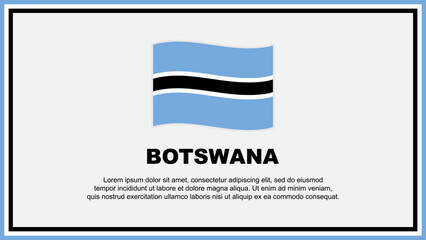 Botswana Flag Abstract Background Design Template. Botswana Independence Day Banner Social Media Vector Illustration. Botswana Banner