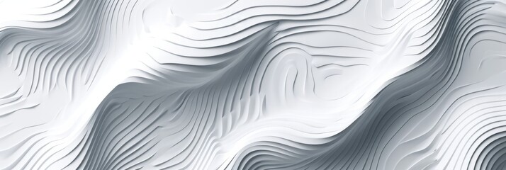 a white and gray wavy pattern Generative AI - obrazy, fototapety, plakaty