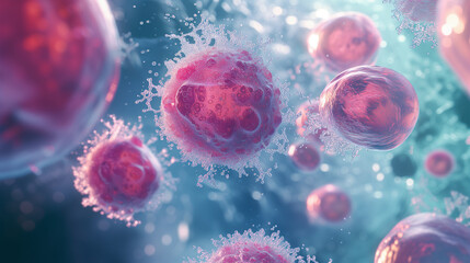 cells dividing and multiplying, conveying the concept of growth and regeneration