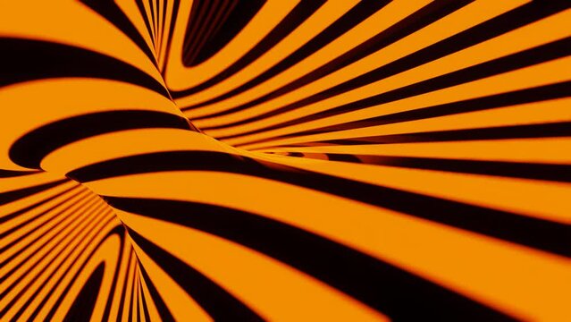 hypnotic psychedelic colorful optical illusion, abstract geometric motion graphic background, animated orange lines, 4k seamless vj loop