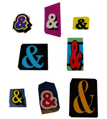 Ransom font type & from printout magazine cutout, collage element for graphic design, png isolated...