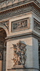 Arc de Triomphe de l’Étoile details - obrazy, fototapety, plakaty