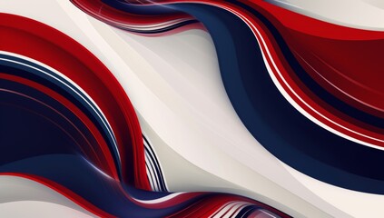 a red, white and blue swirly background Generative AI